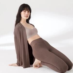 True & Co Women’s Any Wear Open Front Cardigan in Mushroom Size Small New